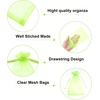 image:imageG2PLUS 100PCS Drawstring Organza Bags 4x6 in  Christmas Dark Green Organza Bags Sheer Mesh Pouches for Candy Fruits Baby Shower Wedding Party FavorsLight Green