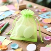 image:imageG2PLUS 100PCS Drawstring Organza Bags 4x6 in  Christmas Dark Green Organza Bags Sheer Mesh Pouches for Candy Fruits Baby Shower Wedding Party FavorsLight Green