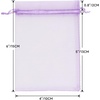 image:imageG2PLUS 100PCS Drawstring Organza Bags 4x6 in  Christmas Dark Green Organza Bags Sheer Mesh Pouches for Candy Fruits Baby Shower Wedding Party FavorsLight Purple