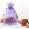 image:imageG2PLUS 100PCS Drawstring Organza Bags 4x6 in  Christmas Dark Green Organza Bags Sheer Mesh Pouches for Candy Fruits Baby Shower Wedding Party FavorsLight Purple