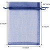 image:imageG2PLUS 100PCS Drawstring Organza Bags 4x6 in  Christmas Dark Green Organza Bags Sheer Mesh Pouches for Candy Fruits Baby Shower Wedding Party FavorsNavy Blue