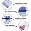 image:imageG2PLUS 100PCS Drawstring Organza Bags 4x6 in  Christmas Dark Green Organza Bags Sheer Mesh Pouches for Candy Fruits Baby Shower Wedding Party FavorsNavy Blue