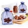 image:imageG2PLUS 100PCS Drawstring Organza Bags 4x6 in  Christmas Dark Green Organza Bags Sheer Mesh Pouches for Candy Fruits Baby Shower Wedding Party FavorsNavy Blue
