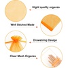 image:imageG2PLUS 100PCS Drawstring Organza Bags 4x6 in  Christmas Dark Green Organza Bags Sheer Mesh Pouches for Candy Fruits Baby Shower Wedding Party FavorsOrange