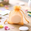image:imageG2PLUS 100PCS Drawstring Organza Bags 4x6 in  Christmas Dark Green Organza Bags Sheer Mesh Pouches for Candy Fruits Baby Shower Wedding Party FavorsOrange
