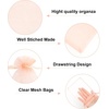 image:imageG2PLUS 100PCS Drawstring Organza Bags 4x6 in  Christmas Dark Green Organza Bags Sheer Mesh Pouches for Candy Fruits Baby Shower Wedding Party FavorsPeach