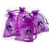 image:imageG2PLUS 100PCS Drawstring Organza Bags 4x6 in  Christmas Dark Green Organza Bags Sheer Mesh Pouches for Candy Fruits Baby Shower Wedding Party FavorsPurple B