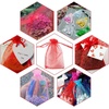 image:imageG2PLUS 100PCS Drawstring Organza Bags 4x6 in  Christmas Dark Green Organza Bags Sheer Mesh Pouches for Candy Fruits Baby Shower Wedding Party FavorsRed
