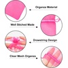 image:imageG2PLUS 100PCS Drawstring Organza Bags 4x6 in  Christmas Dark Green Organza Bags Sheer Mesh Pouches for Candy Fruits Baby Shower Wedding Party FavorsRose Red B