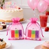 image:imageG2PLUS 100PCS Drawstring Organza Bags 4x6 in  Christmas Dark Green Organza Bags Sheer Mesh Pouches for Candy Fruits Baby Shower Wedding Party FavorsRose Red B