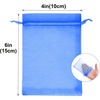 image:imageG2PLUS 100PCS Drawstring Organza Bags 4x6 in  Christmas Dark Green Organza Bags Sheer Mesh Pouches for Candy Fruits Baby Shower Wedding Party FavorsRoyal Blue
