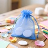 image:imageG2PLUS 100PCS Drawstring Organza Bags 4x6 in  Christmas Dark Green Organza Bags Sheer Mesh Pouches for Candy Fruits Baby Shower Wedding Party FavorsRoyal Blue