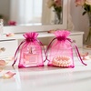 image:imageG2PLUS 100PCS Drawstring Organza Bags 4x6 in  Christmas Dark Green Organza Bags Sheer Mesh Pouches for Candy Fruits Baby Shower Wedding Party FavorsRose Red B