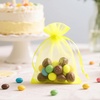 image:imageG2PLUS 100PCS Drawstring Organza Bags 4x6 in  Christmas Dark Green Organza Bags Sheer Mesh Pouches for Candy Fruits Baby Shower Wedding Party FavorsYellow