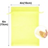 image:imageG2PLUS 100PCS Drawstring Organza Bags 4x6 in  Christmas Dark Green Organza Bags Sheer Mesh Pouches for Candy Fruits Baby Shower Wedding Party FavorsYellow