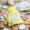 image:imageG2PLUS 100PCS Drawstring Organza Bags 4x6 in  Christmas Dark Green Organza Bags Sheer Mesh Pouches for Candy Fruits Baby Shower Wedding Party FavorsYellow