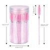 image:imageG2PLUS 100PCS Eyelash Brush Ajustable Disposable Mascara Wands Crystal Lash Spoolie Eyebrow Spoolie Brush with Container for Makeup Eyelash Extensions Pink