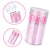 image:imageG2PLUS 100PCS Eyelash Brush Ajustable Disposable Mascara Wands Crystal Lash Spoolie Eyebrow Spoolie Brush with Container for Makeup Eyelash Extensions Pink