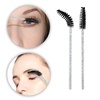 image:imageG2PLUS 100PCS Eyelash Mascara Brushes Disposable Lash Spoolies Crystal Mascara Wands Makeup Kits for Eyelash Extensions and Eyebrow PinkCrystal Black