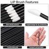 image:imageG2PLUS 100PCS Glitter Crystal Lip Brush Disposable Lip Brushes Lip Gloss ApplicatorsLip Gloss Wands Applicator Perfect Makeup Tool Kits PinkBlack 200pcs