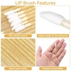 image:imageG2PLUS 100PCS Glitter Crystal Lip Brush Disposable Lip Brushes Lip Gloss ApplicatorsLip Gloss Wands Applicator Perfect Makeup Tool Kits PinkGold100PCS