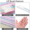 image:imageG2PLUS 100PCS Glitter Crystal Lip Brush Disposable Lip Brushes Lip Gloss ApplicatorsLip Gloss Wands Applicator Perfect Makeup Tool Kits PinkMulticolor