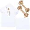 image:imageG2PLUS 100PCS White Gift Tags with String100PCS Square Paper Tags 25x25 inches Large Blank Haning Label Tag for Wedding Birthday Christmas Party Favors25 x 25 inches