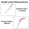 image:imageG2PLUS 100pcs Eyelash Brush Lip Brush Dual Ended Eyelash Extension Brush Black Mascara Wands and Lipstick Applicator Portable Makeup Brush for Eyebrow Lip Gloss and Lash ExtensionCrystal Pink