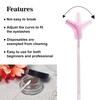 image:imageG2PLUS 100pcs Eyelash Brush Lip Brush Dual Ended Eyelash Extension Brush Black Mascara Wands and Lipstick Applicator Portable Makeup Brush for Eyebrow Lip Gloss and Lash ExtensionCrystal Pink