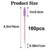 image:imageG2PLUS 100pcs Eyelash Brush Lip Brush Dual Ended Eyelash Extension Brush Black Mascara Wands and Lipstick Applicator Portable Makeup Brush for Eyebrow Lip Gloss and Lash ExtensionPurple