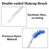 image:imageG2PLUS 100pcs Eyelash Brush Lip Brush Dual Ended Eyelash Extension Brush Black Mascara Wands and Lipstick Applicator Portable Makeup Brush for Eyebrow Lip Gloss and Lash ExtensionBlue