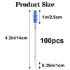 image:imageG2PLUS 100pcs Eyelash Brush Lip Brush Dual Ended Eyelash Extension Brush Black Mascara Wands and Lipstick Applicator Portable Makeup Brush for Eyebrow Lip Gloss and Lash ExtensionBlue