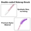 image:imageG2PLUS 100pcs Eyelash Brush Lip Brush Dual Ended Eyelash Extension Brush Black Mascara Wands and Lipstick Applicator Portable Makeup Brush for Eyebrow Lip Gloss and Lash ExtensionPurple