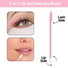image:imageG2PLUS 100pcs Eyelash Brush Lip Brush Dual Ended Eyelash Extension Brush Black Mascara Wands and Lipstick Applicator Portable Makeup Brush for Eyebrow Lip Gloss and Lash ExtensionPink