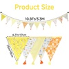 image:imageG2PLUS 108Ft Cotton Triangle Bunting Banner  12pcs Blue and Green Floral Fabric Pennant Flag with Tassels Double Side Triangle Banner Garland for Weddings Birthdays Garden amp Baby ShowersYellow