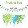 image:imageG2PLUS 108Ft Cotton Triangle Bunting Banner  12pcs Blue and Green Floral Fabric Pennant Flag with Tassels Double Side Triangle Banner Garland for Weddings Birthdays Garden amp Baby ShowersBlue and Green