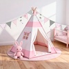 image:imageG2PLUS 108Ft Cotton Triangle Bunting Banner  12pcs Blue and Green Floral Fabric Pennant Flag with Tassels Double Side Triangle Banner Garland for Weddings Birthdays Garden amp Baby ShowersPink and Gray