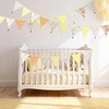 image:imageG2PLUS 108Ft Cotton Triangle Bunting Banner  12pcs Blue and Green Floral Fabric Pennant Flag with Tassels Double Side Triangle Banner Garland for Weddings Birthdays Garden amp Baby ShowersYellow