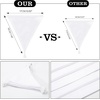 image:imageG2PLUS 108Ft Cotton Triangle Bunting Banner  12pcs Blue and Green Floral Fabric Pennant Flag with Tassels Double Side Triangle Banner Garland for Weddings Birthdays Garden amp Baby ShowersWhite