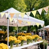 image:imageG2PLUS 108Ft Cotton Triangle Bunting Banner  12pcs Blue and Green Floral Fabric Pennant Flag with Tassels Double Side Triangle Banner Garland for Weddings Birthdays Garden amp Baby ShowersYellow