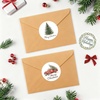 image:imageG2PLUS 120Pcs Christmas Gift Stickers  2 Inch Round Kraft Paper Christmas Holiday Wreath Labels Stickers for Gift Wrapping Party Favors DIY CraftsVintage Red Green