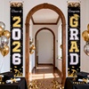 image:imageG2PLUS 2026 Graduation Porch Banner  Class of 2026 Banner Congrats Grad Porch Signs 71x12 inches Black Gold Graduation Decoration 2026 for Indoor Outdoor Wall Decor Party SuppliesBlack Gold  Congrats Grad