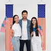 image:imageG2PLUS 2026 Graduation Porch Banner  Class of 2026 Banner Congrats Grad Porch Signs 71x12 inches Black Gold Graduation Decoration 2026 for Indoor Outdoor Wall Decor Party SuppliesRed White Blue  USA Flags