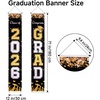 image:imageG2PLUS 2026 Graduation Porch Banner  Class of 2026 Banner Congrats Grad Porch Signs 71x12 inches Black Gold Graduation Decoration 2026 for Indoor Outdoor Wall Decor Party SuppliesBlack Gold  Congrats Grad
