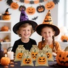 image:imageG2PLUS 24Pcs Thanksgiving Burlap Gift Bags  4X6 In Drawstring Goodies Treat Bags 8 Styles Pumpkin Gift Candy Pouches with Ghost Tags for Autumn Thanksgiving Halloween Party Favors8 Styles Pumpkin 5X7