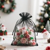 image:imageG2PLUS 25PCS Drawsring Organza Bags 5x7 inches  Light Green Organza Gift Bag Sheer Mesh Pouches for Candy Jewelry Fruits Wedding Party FavorsBlack
