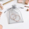 image:imageG2PLUS 25PCS Drawsring Organza Bags 5x7 inches  Light Green Organza Gift Bag Sheer Mesh Pouches for Candy Jewelry Fruits Wedding Party FavorsGrey