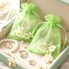 image:imageG2PLUS 25PCS Drawsring Organza Bags 5x7 inches  Light Green Organza Gift Bag Sheer Mesh Pouches for Candy Jewelry Fruits Wedding Party FavorsLight Green