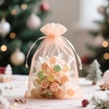 image:imageG2PLUS 25PCS Drawsring Organza Bags 5x7 inches  Light Green Organza Gift Bag Sheer Mesh Pouches for Candy Jewelry Fruits Wedding Party FavorsPeach