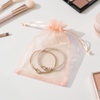 image:imageG2PLUS 25PCS Drawsring Organza Bags 5x7 inches  Light Green Organza Gift Bag Sheer Mesh Pouches for Candy Jewelry Fruits Wedding Party FavorsPeach